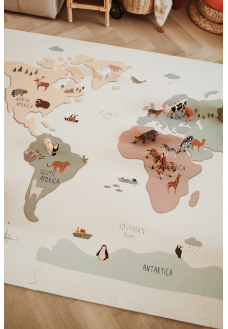 Play&Go EEVAA Podloka na hranie Worldmap